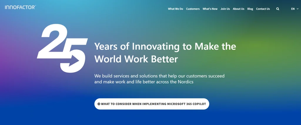 Innofactor is a Finnish IT services company 