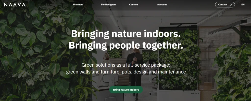 Naava designs intelligent green walls
