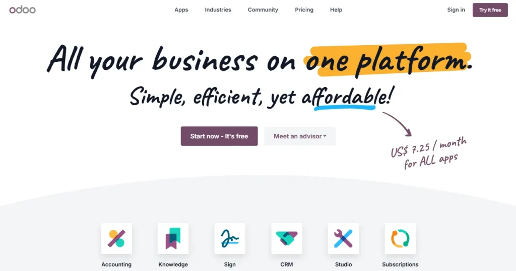 Odoo is a modular ERP