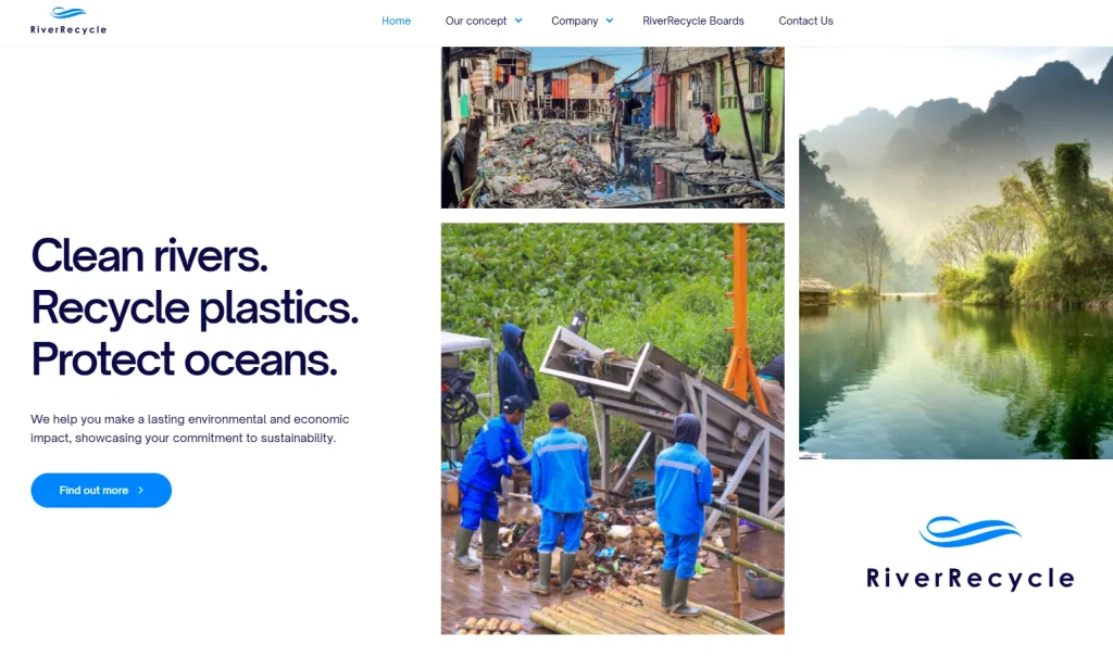 RiverRecycle focuses on removing plastic waste from rivers and transforming