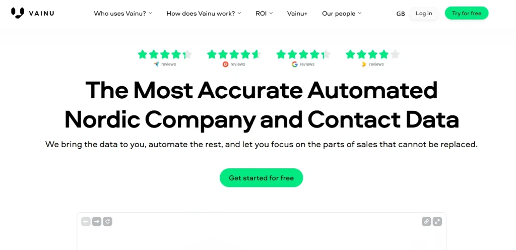 Vainu is a sales intelligence platform