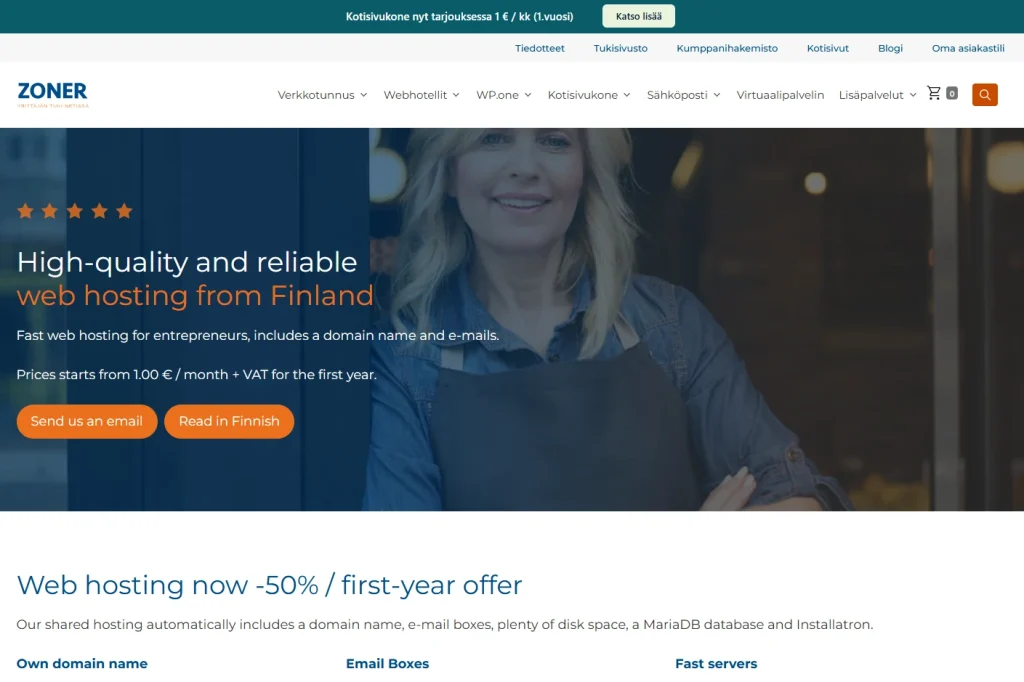 Zoner hosting provider
