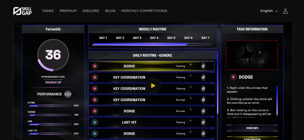 Skill Gap – League of Legends Training Tool