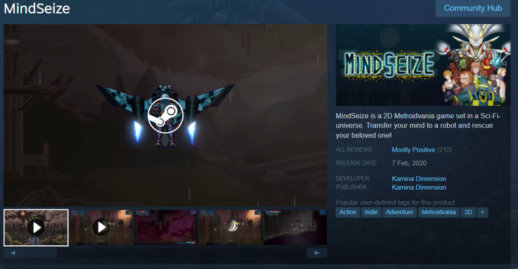 Indie Game - MindSeize: A Sci-Fi Metroidvania