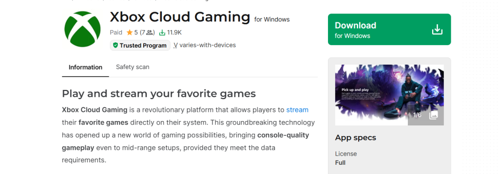 Cloud Gaming Service - Xbox Cloud Gaming