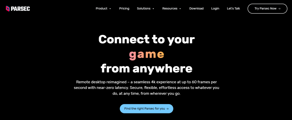 Cloud Gaming Service - Parsec
