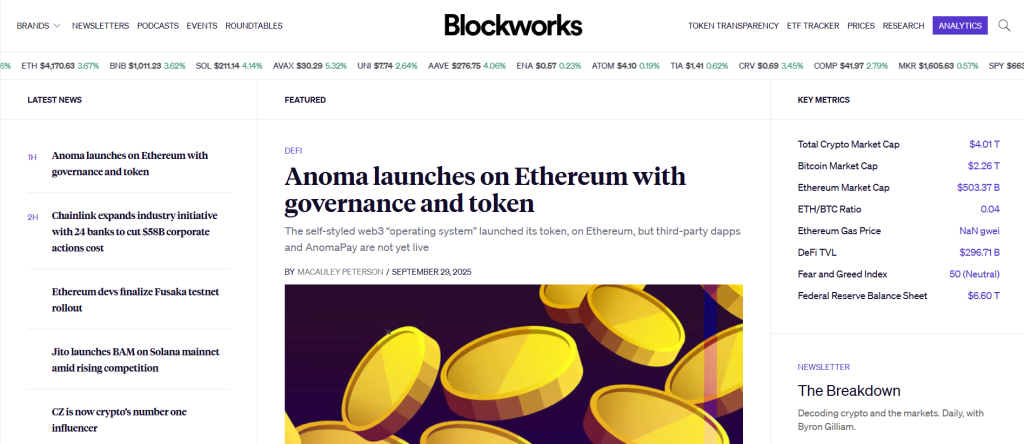 Crypto News Source - Blockworks
