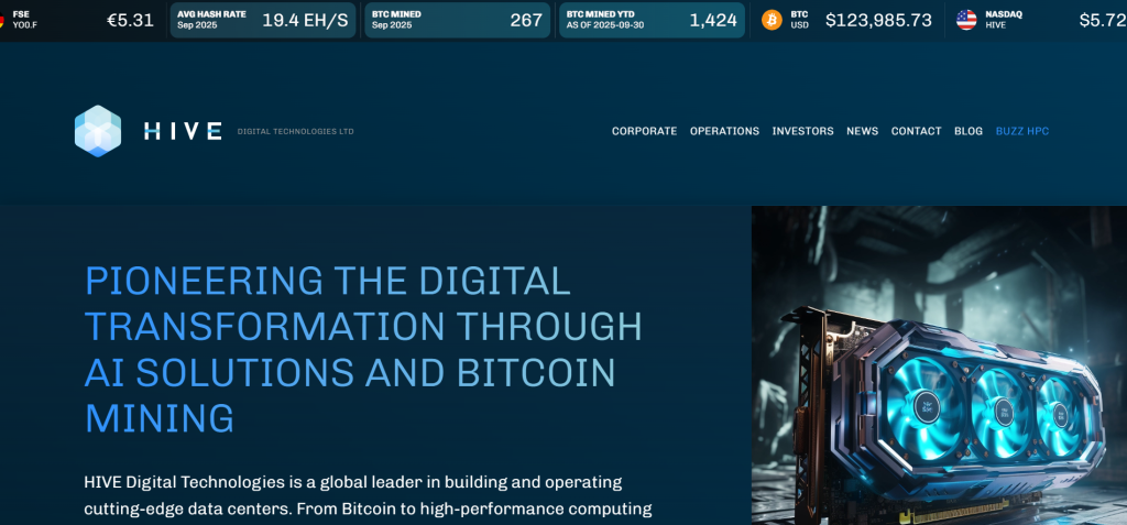 salaus kaivosyritys - HIVE Digital Technologies (Finland Data Center)