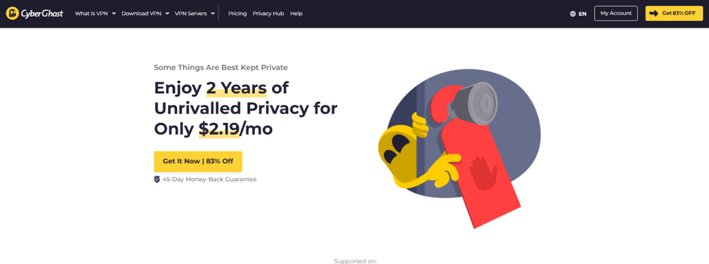 VPN kryptokauppaan ilman KYC-vaihtoehtoja - CyberGhost