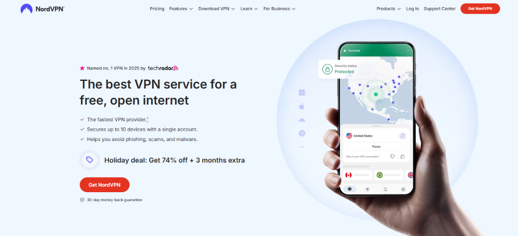 VPN kryptokauppaan ilman KYC-vaihtoehtoja - NordVPN