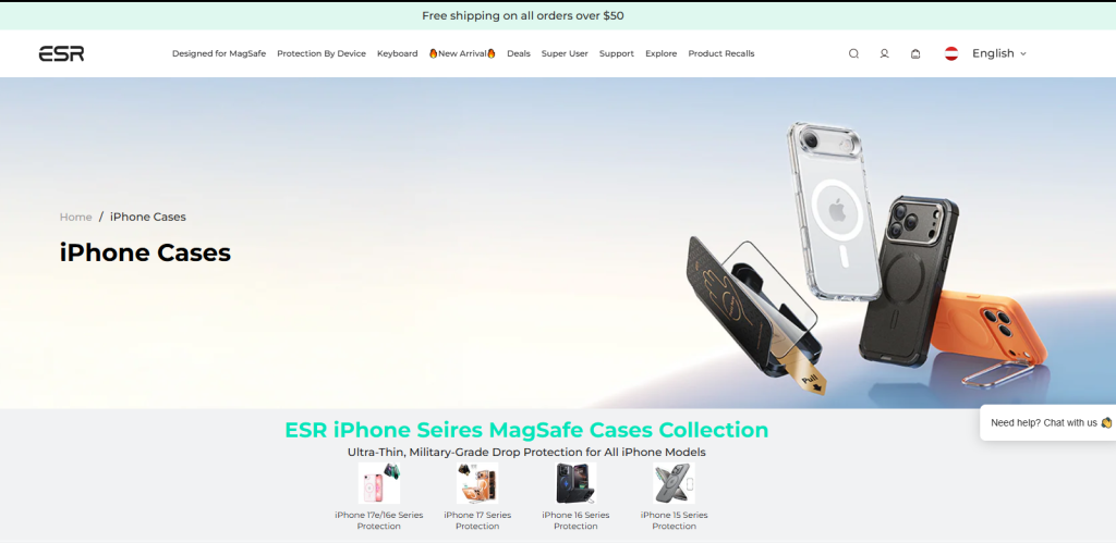 ESR MagSafe-yhteensopiva kuori